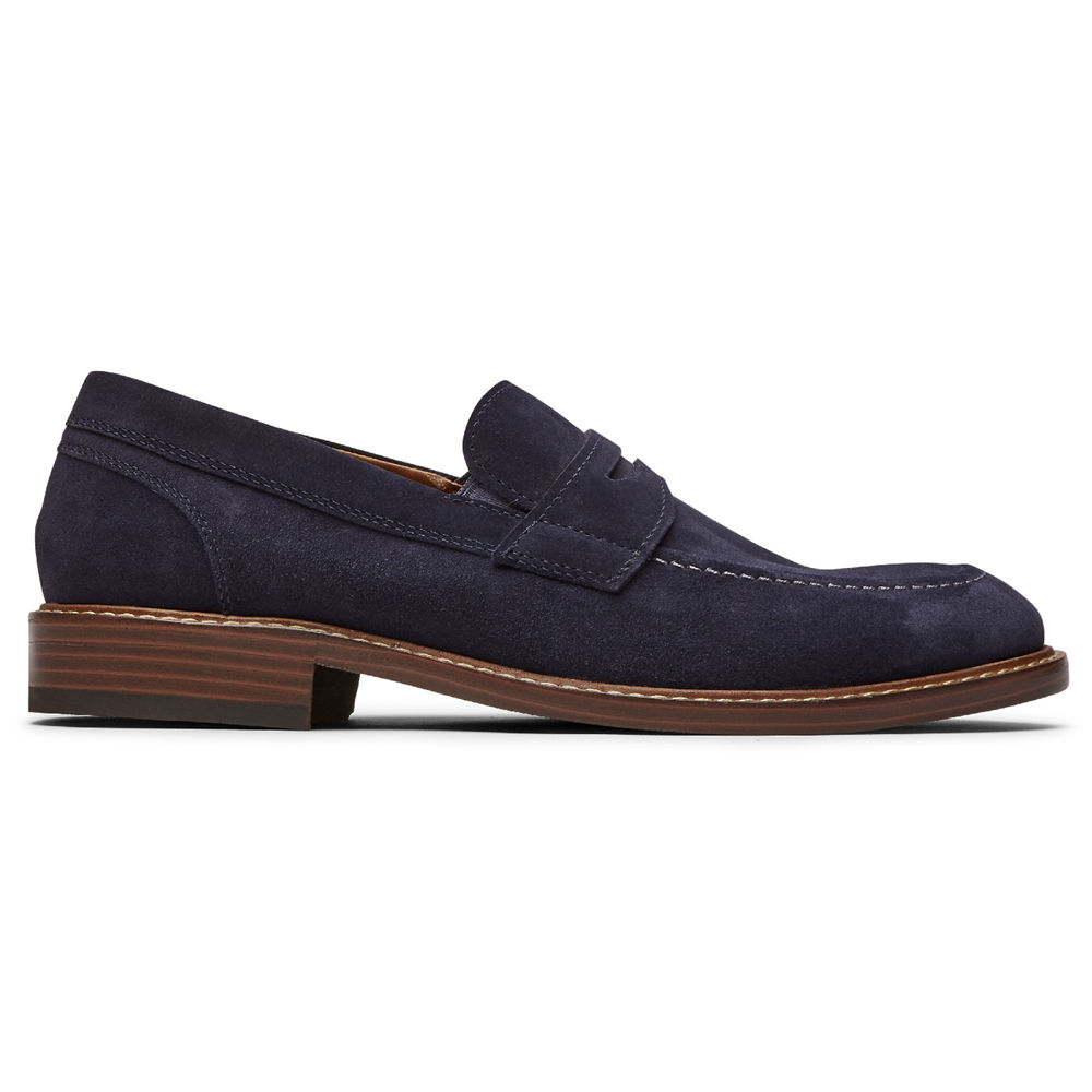 Rockport Singapore Mens Loafers - Kenton Penny Navy - ZS9285170